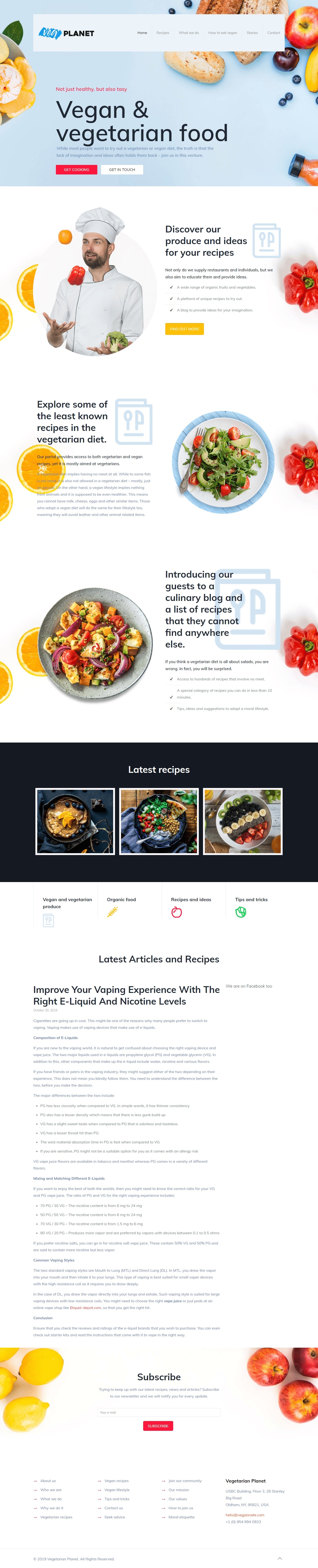 Restaurant Website — full-page website screenshot designed by Wp Hridoy Khan