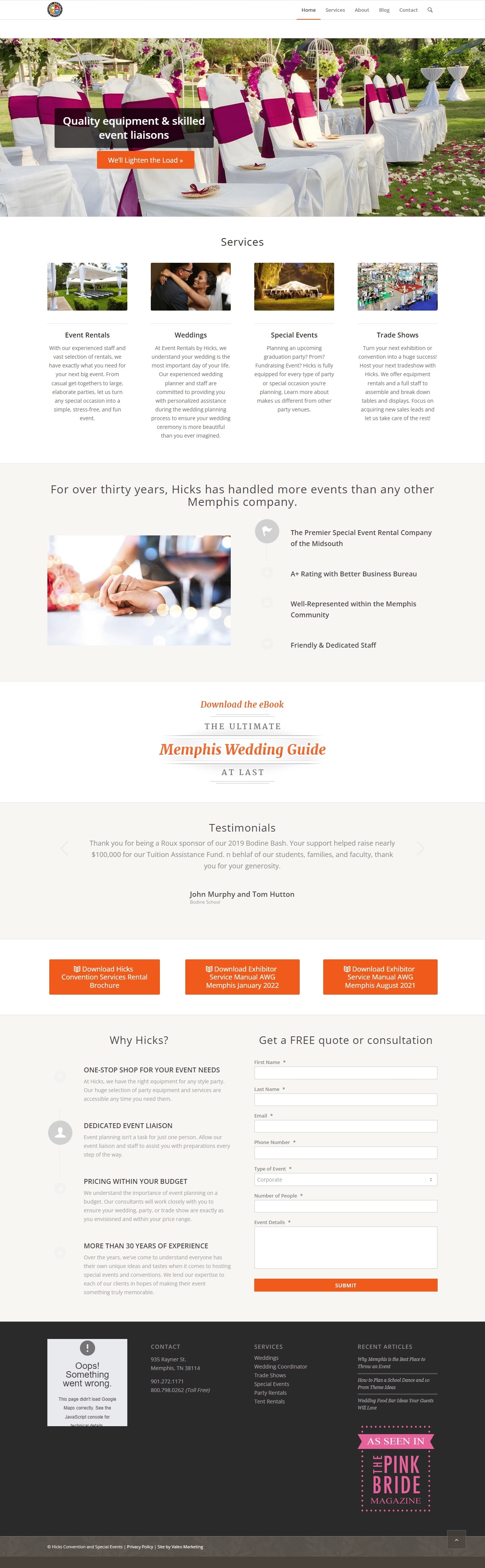 Trade Show & Events Website — full-page website screenshot designed by Wp Hridoy Khan